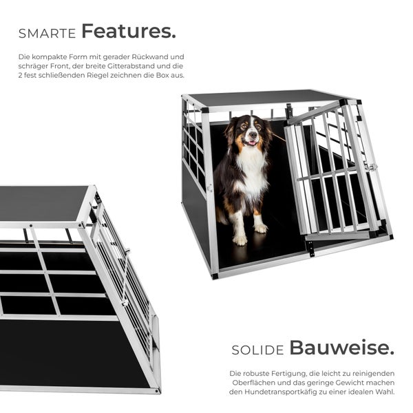 Hundetransportbox mit Hund