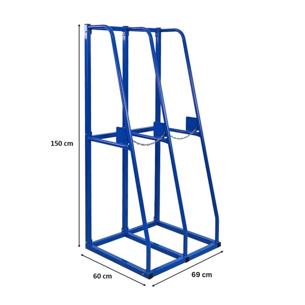 PROREGAL Vertikalregal RHINO Komplettregal HxBxT 150x69x60cm Blau