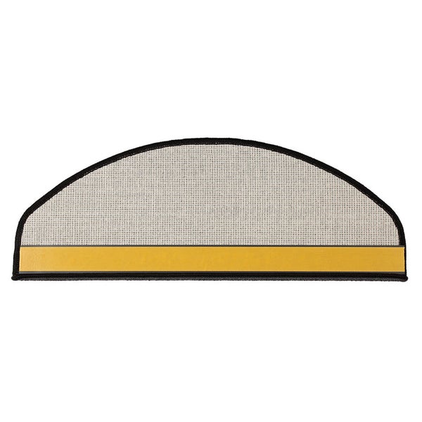 FLOORDIREKT Stufenmatte London - mit Umkettelung - Anthrazit - Halbrund - 23,5 x 65 cm