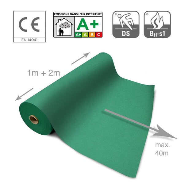 Rolle Textilbelag mit CE-Kennzeichnung, A Plus-Emissionsklasse, Rutschhemmung und Brandschutzklasse