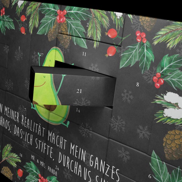 Mr. & Mrs. Panda Befüllbarer Adventskalender Avocado Glücklich - Schwarz