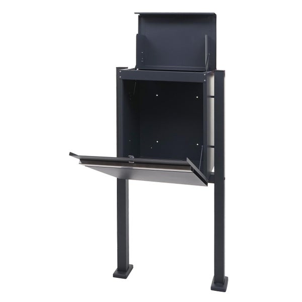 Zeitungsbox mit geöffneten Klappen