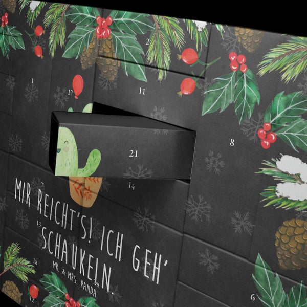 Mr. & Mrs. Panda Befüllbarer Adventskalender Kaktus Luftballon - Schwarz