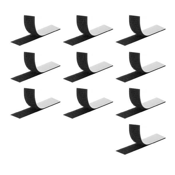 Set mit selbstklebenden Klettstreifen zur einfachen Befestigung