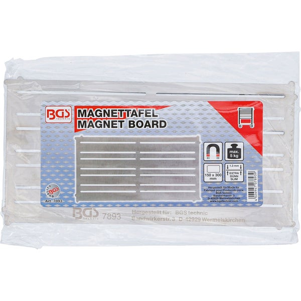 BGS technic Magnettafel, 150 x 300 Millimeter