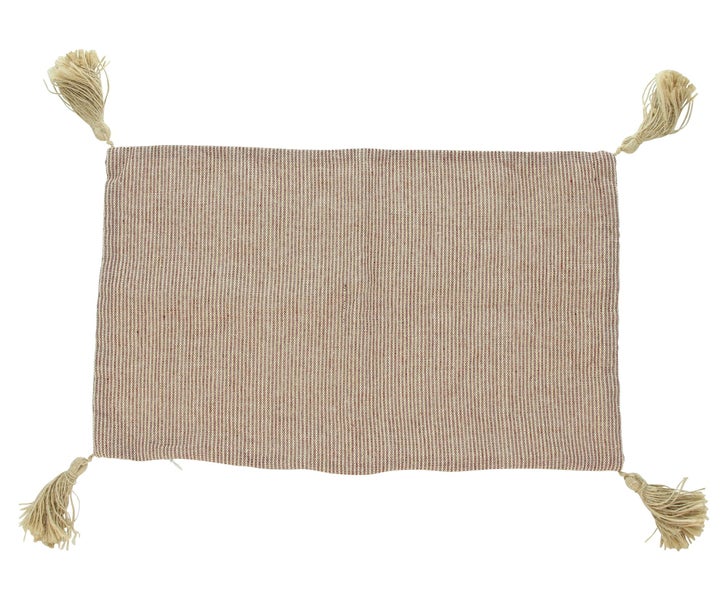 FRANK FLECHTWAREN | Kissenhülle Sunset Terra, BAUMWOLLE, POLYESTER, LEINEN, VISKOSE, 50 x 30 cm