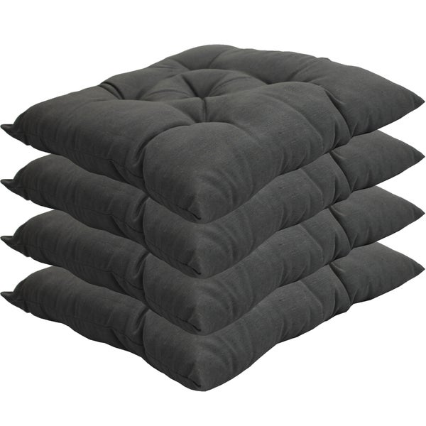NYVI Stuhlkissen für Gartenstühle 38x38 cm 4er Set Grau