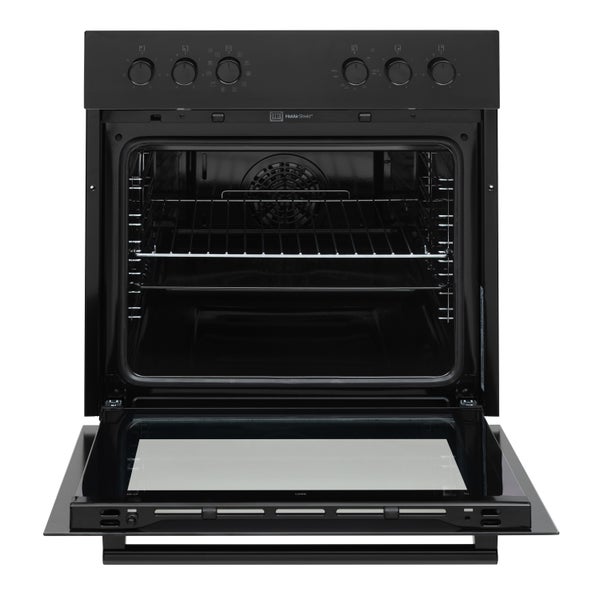 Telefunken ECHS65A-B2 Einbauherd-Set Elektro-Herd-Kochfeld-Kombi Backofen & Glaskeramik-Kochfeld Hot Air Shield