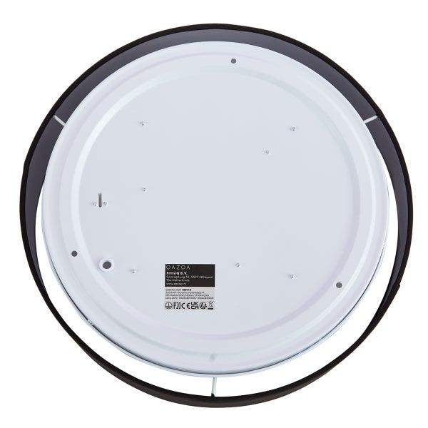 Unterseite einer Deckenleuchte mit technischer Information