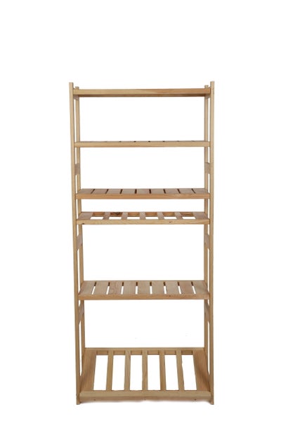 PROREGAL Getränkekisten- & Weinregal SPREEWALD HxBxT 163x70x33cm 6 Flaschen auf 1 Ebene + 1 Ebene für Kisten + 4 Ablagen Massives Kiefernholz Natur