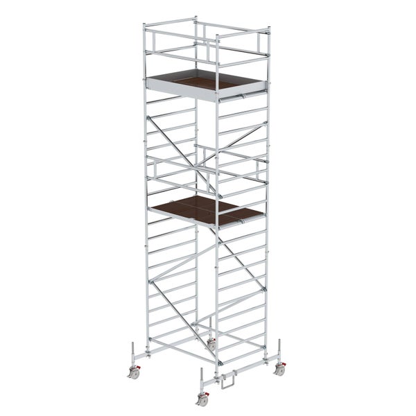 MUNK Rollgerüst mit Doppelplattform 1,35x1,80m Plattform, 7,35m AH