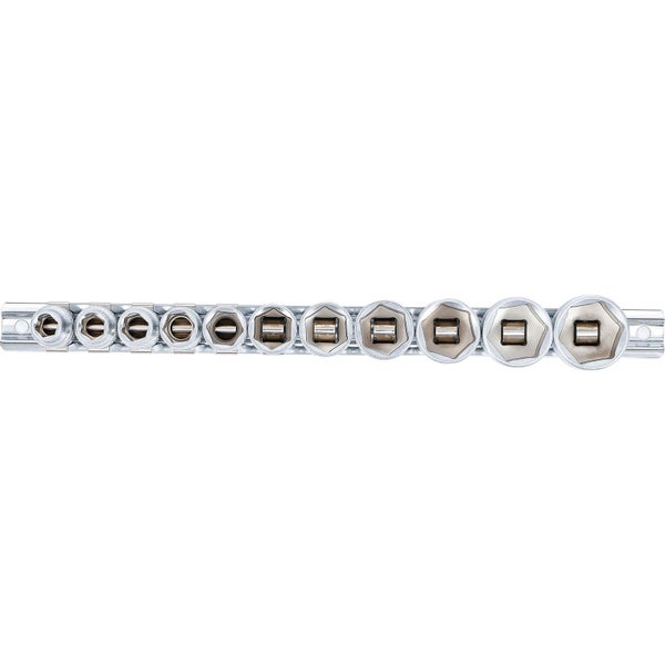 BGS Steckschlüssel-Einsatz-Satz Sechskant Antrieb Innenvierkant 10 mm (3/8) SW 5/16 - 7/8 11tlg. - 9110