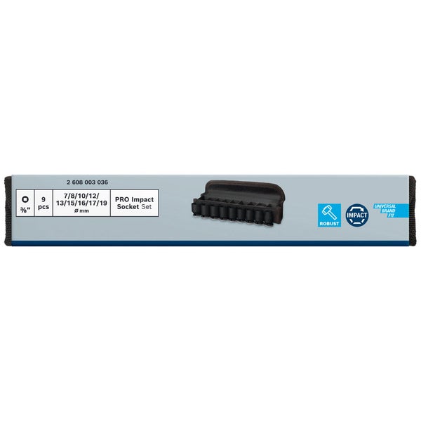 Bosch PRO Impact Socket Set 3/8 Standard 9‑tlg. - 2608003036