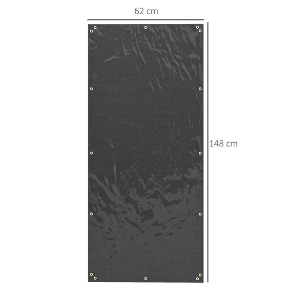 Outsunny 2er-Set Kaminholzregal Abdeckung, 148 x 62 cm, Wasserdicht 600D Oxford, UV-Schutz, Brennholzregalabdeckung, für Feuerholzregal 62-66T x 185H cm, Schwarz