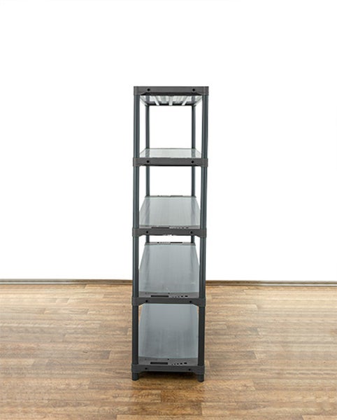 PROREGAL Kunststoffregal Grey Bear Tall HxBxT 180 x 140 x 46 cm Fachlast 70 kg Grau