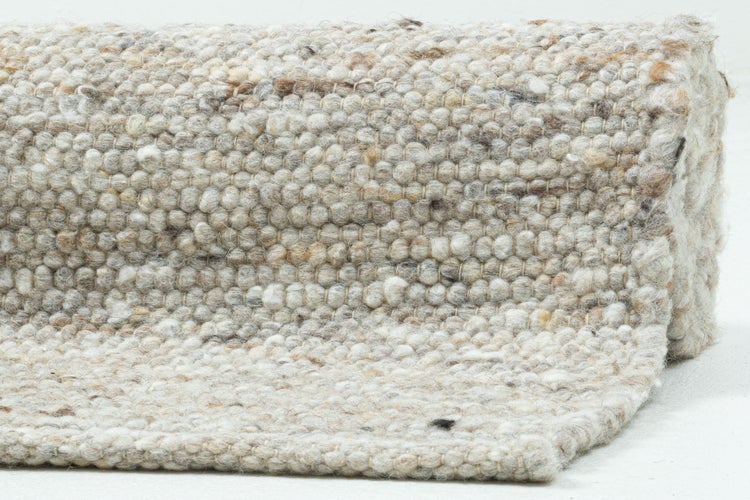 Handgewebter naturbelassener Wendeteppich Alm-Glück Sand 70x240 cm