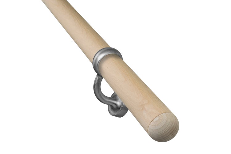 Holzhandlauf mit Halterung