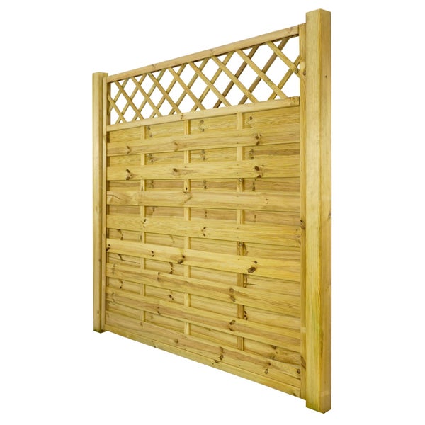 Holzzaun mit Rautenmuster für den Garten