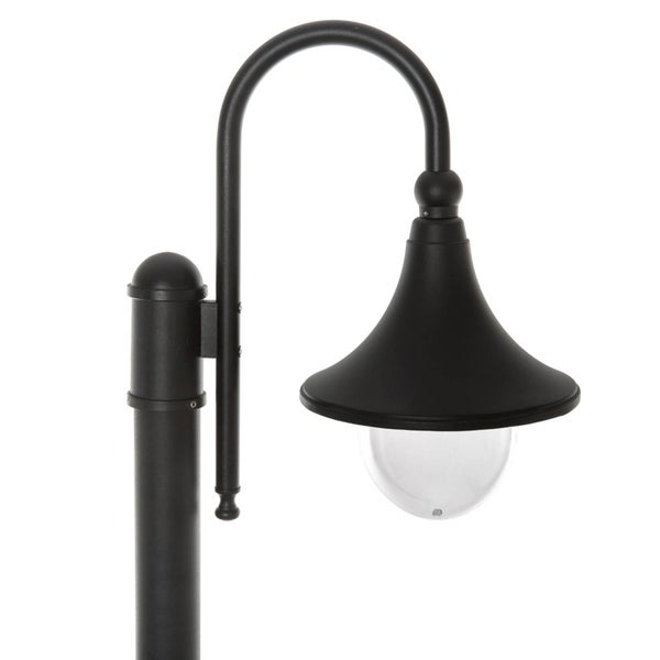 Lindby Mastleuchte außen Daphne (spritzwassergeschützt (Modern) in Schwarz aus Aluminium (1 flammig, E27) - Kandelaber Außenleuchte