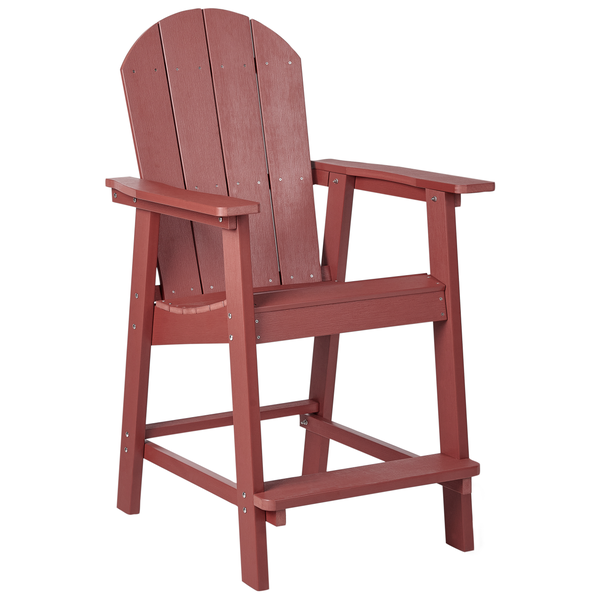 Garten-Barstuhl ADIRONDACK Kunststoff Rot