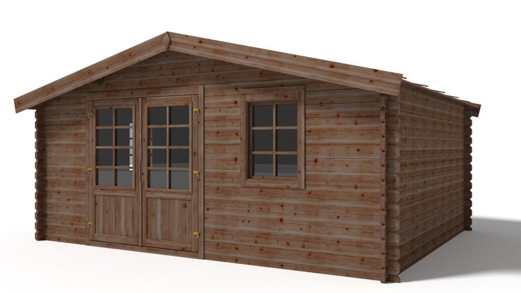 Gartenhaus, Gerätehaus 20m2 - 5x4m - 45mm - Imprägniert