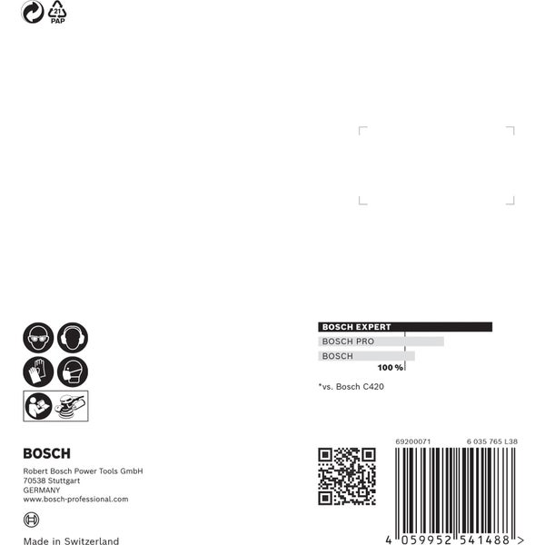 Bosch 5x Expert C470 Schleifpapier mit 8 Löchern für Exzenterschleifer 125 mm G 320 - 2608900810
