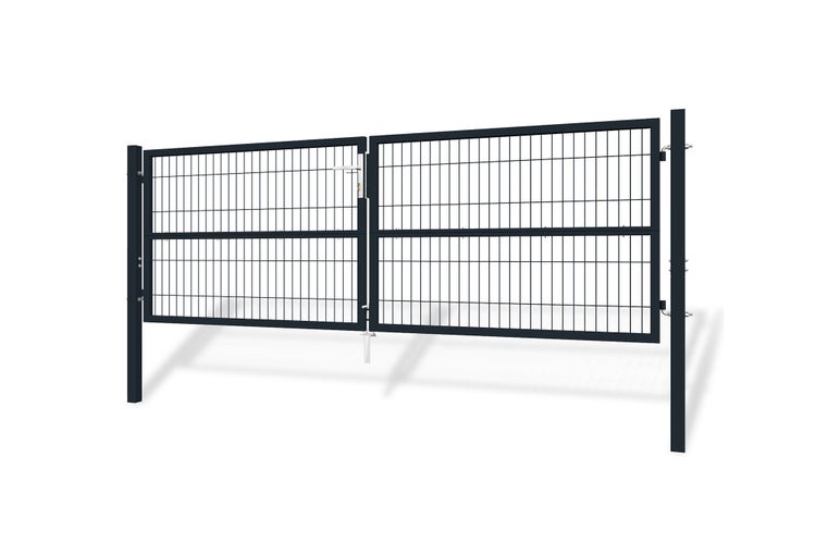 Doppeltor mit Maschendraht und den Maßen