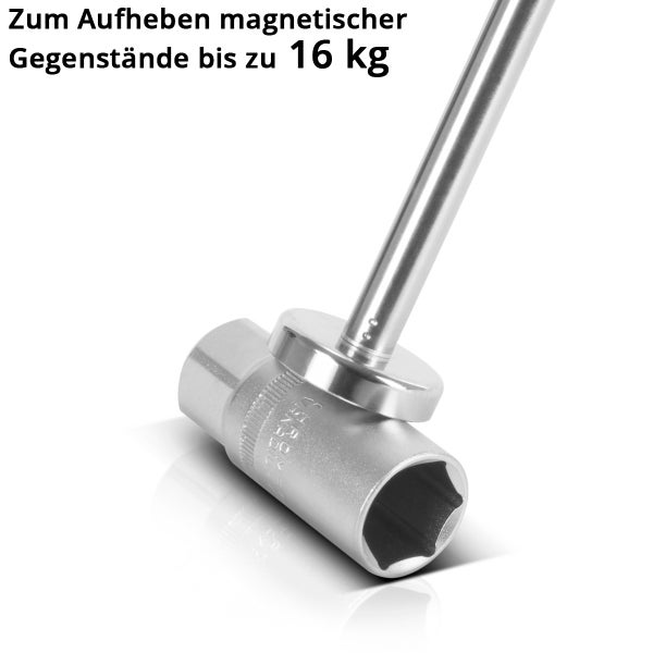 STAHLWERK Teleskop Pick-up Tool, Teleskopmagnet, Magnetstab, Magnetheber 2er Set