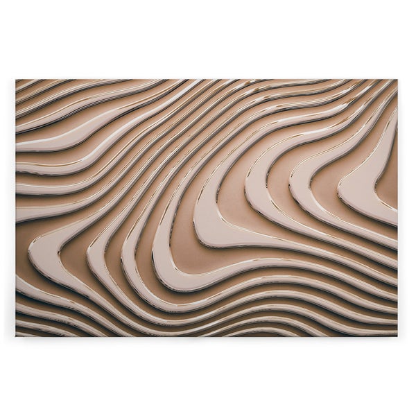 Wandbild mit abstraktem Wellenmuster in Reliefoptik