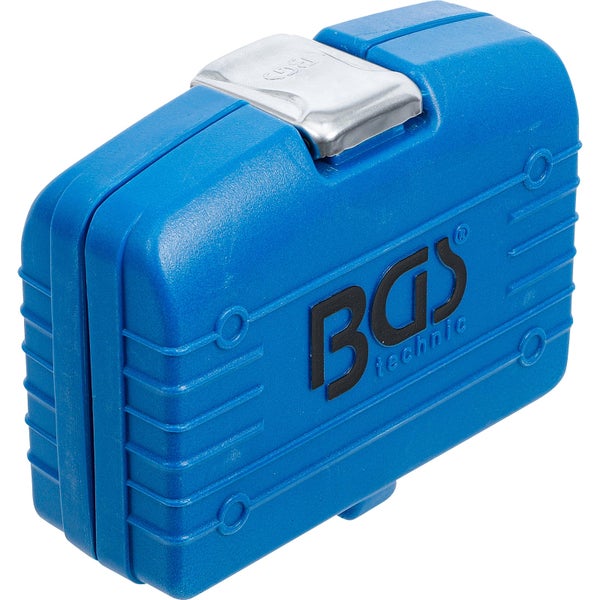 Blauer BGS Werkzeugkoffer mit silbernem Verschluss