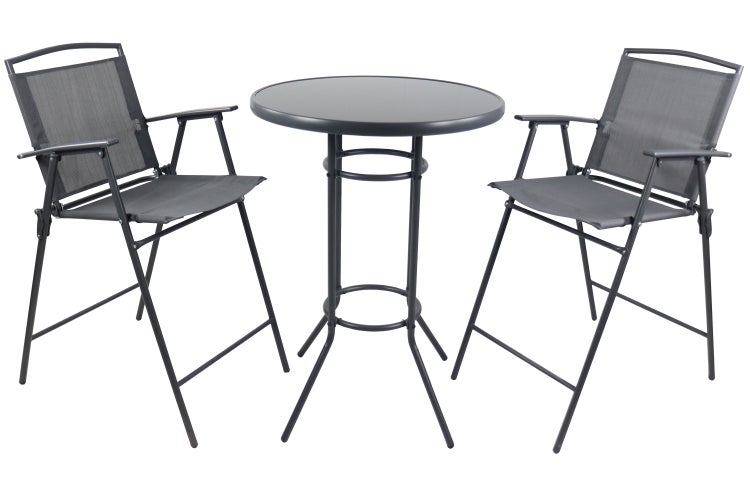 3 tlg. Barset Garten Barstuhl Bartisch Garlos