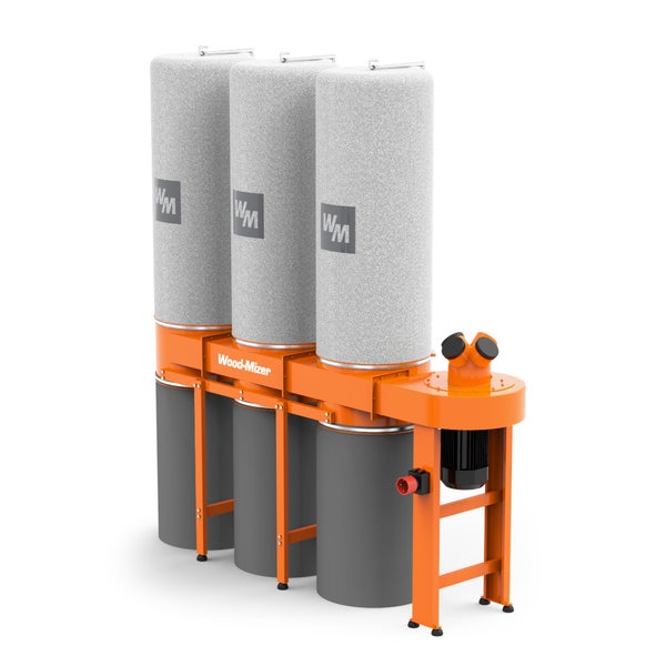 MES303 - Absaugung 400V / 3,7 kW für 4.560 m³ , mit Verteiler 4 x Ø 100 mm