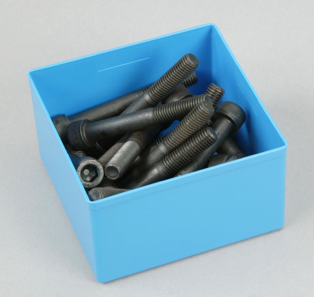 PROREGAL SparSet 5 x Sortimentskasten EuroPlus Insert HxBxT 6,3 x 10,8 x 10,8 cm Blau