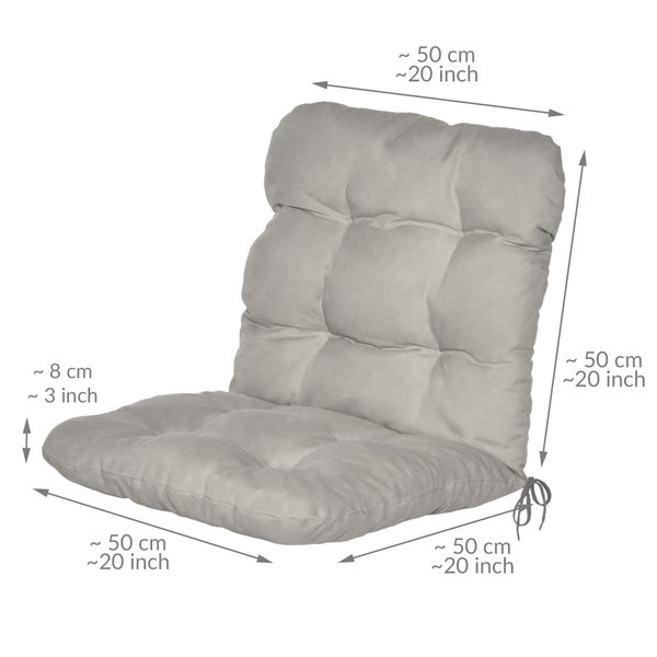 Beautissu Flair NL Niederlehner 100x50x8cm Hellgrau (4tlg)