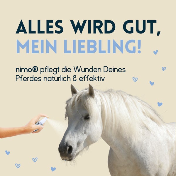 nimo® Pferde Wundspray • mit Aloe Vera und Panthenol zur Wundpflege und -heilung