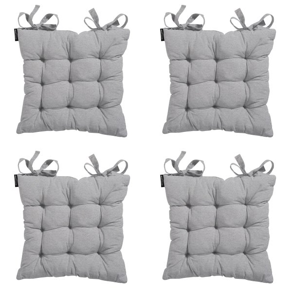 Sitzkissen Toskana Neapel grau - Ca. 46x46 cm - 4er-Set