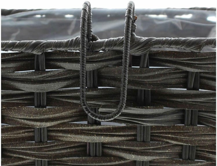 Dekoleidenschaft Balkonpflanzer Polyrattan, 44x19x16 cm, Blumenkasten, Pflanzcontainer, Pflanzkübel, Pflanzkasten, Balkonkasten