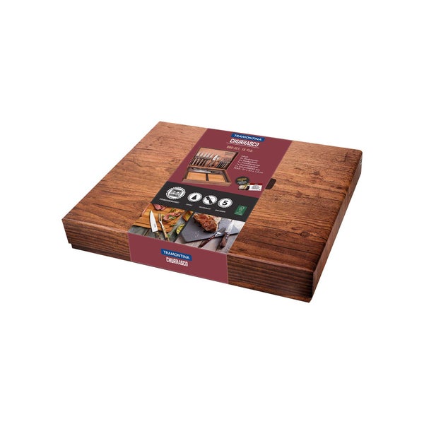 Tramontina Churrasco Grillset, 15-teilig, in Holzoptik-Verpackung