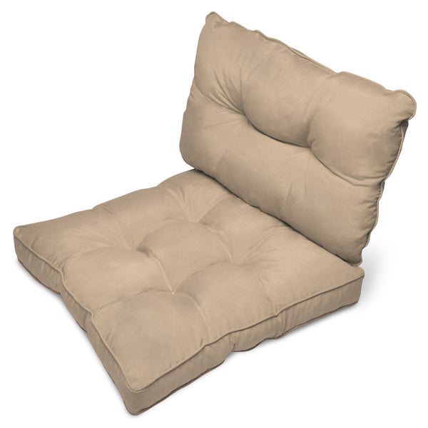 Beautissu Flair Loungekissen Outdoor Rücken 70x40x12cm Natur
