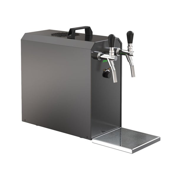 Untertheken Komplett Set - Zapfanlage, Bierzapfanlage STREAM 50, 2-leitig, 55 Liter/h - BLACK EDITION, Dreikant, NC Adapter