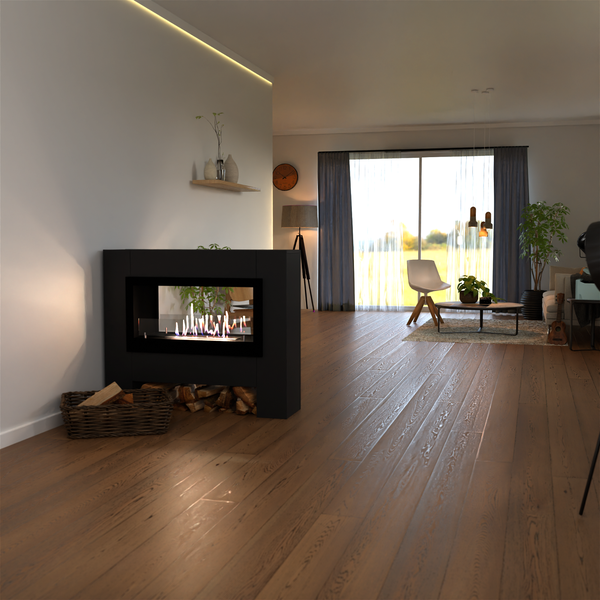 GLOW FIRE Ethanol Kamin 'Harstad ' | Ethanolofen in schwarz mit 3 Std. Brenndauer und 2 KW Heizleistung | BxHxT: 114,2x98,5x29,8 cm