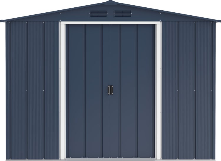 Metall Gerätehaus 262x234 Gartenhaus Schiebetüren