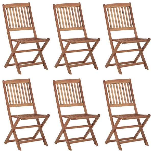 Klappbare Gartenstühle 6 Stk. Massivholz Akazie