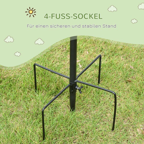 PawHut Vogelfutterspender, 54,5L x 54,5B x 208H cm, Stahl, Schwarz