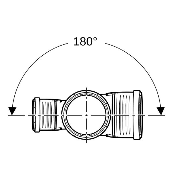 Symbol für einen Winkel von 180 Grad