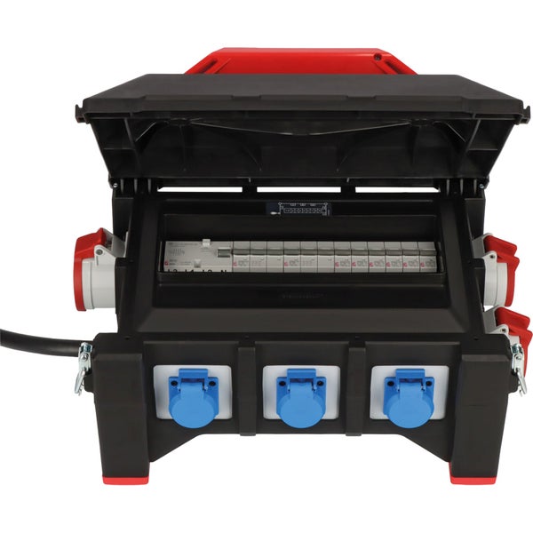 Stromverteilerkasten mit Sicherungen und Steckdosen