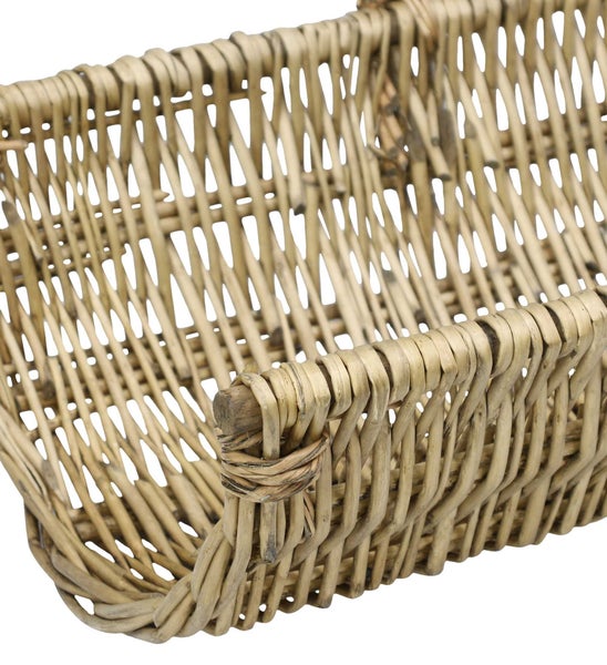 FRANK FLECHTWAREN | Holzkorb Trend-Weide, WEIDE, 59 x 40 x 19 cm, GH 41 cm