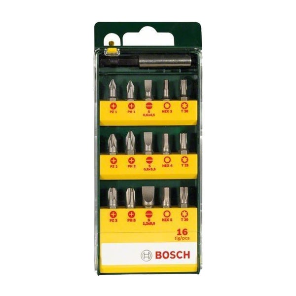 Bosch 16-teiliges Bit-Set mit verschiedenen Schrauberbits