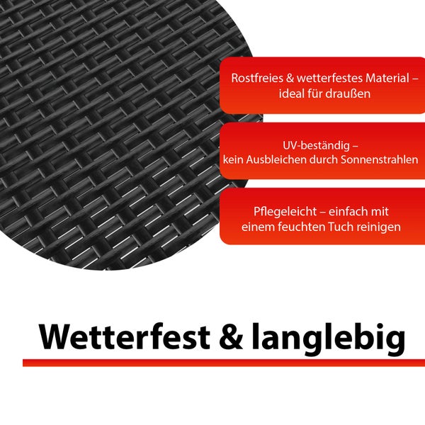 BigDean 4 Stück Klappstuhl Rattan Optik – Campingstuhl belastbar bis 200kg – wetterfester Gartenstuhl Balkonstuhl Campingstuhl klappbar