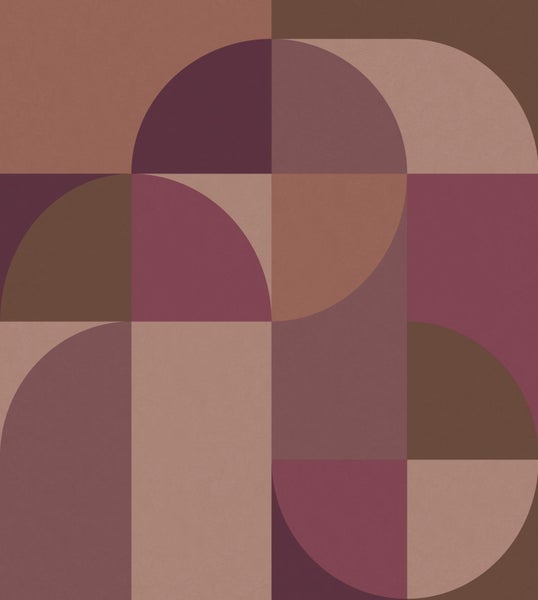 Grafisches Muster mit Halbkreisen und Quadraten